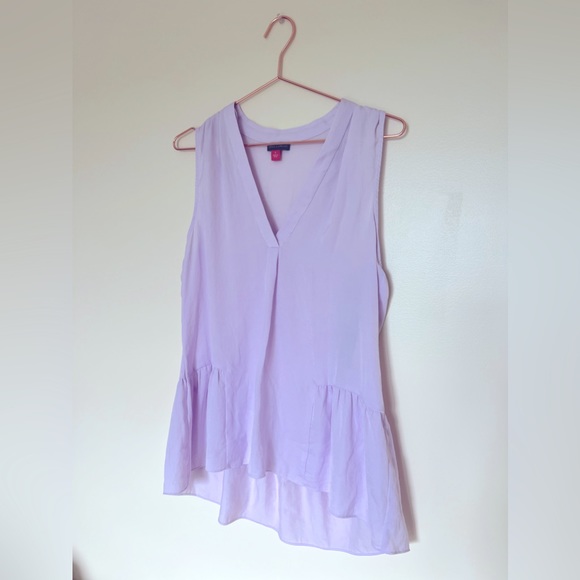 Vince Camuto Tops - Vince Camuto Sheer Lavender Linen Blouse NEW